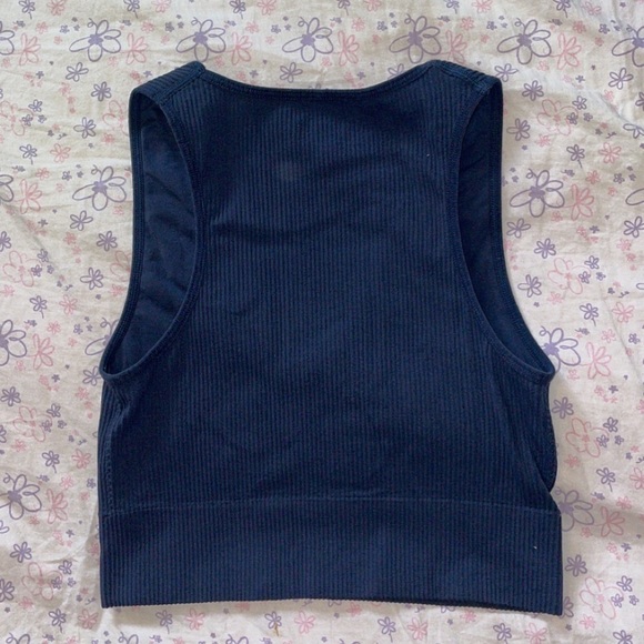 Stella seamless plunge top in blue - Picture 2 of 3